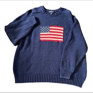 Lands End Women’s Flag Sweater-2X (20W-22W)
